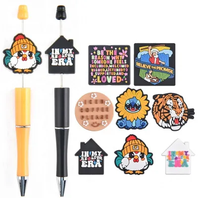 Soft PVC Pens Focal Christmas Beads for DIY Wholesale Christmas Tree Pvc New Focal Bead for Pen Making