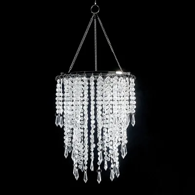 Wedding Iron Acrylic Bead Chandelier Hotel Decoration Ceiling Lighting Branch Decorative Chandelier