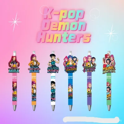 Linda high quality KPOP Witch Hunting Group Sticker Press Neutral Pen Acrylic Sticker Press Water Pen Student Stationery