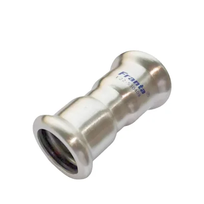 EN10312 & DVGW Certified PN16 304/316L Stainless Steel Press Fit Equal Coupling for Water Gas Oil Pipelines