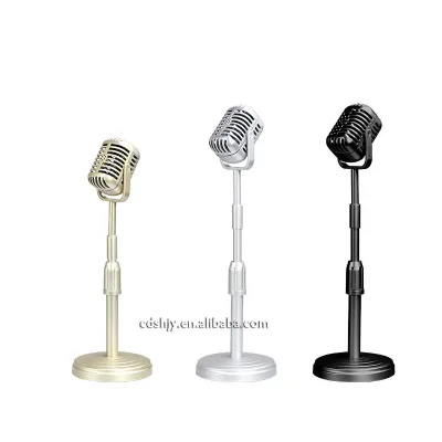 Retro Classic Nostalgic Microphone Simulation Prop Used for Photography Party Home Decoration