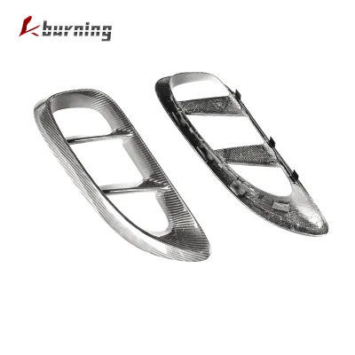 KM Replacement Style Real Carbon Fiber Side Rear Fender Vents Air Vents for Porsche 718 982 Cayman & Boxster 2016-Up