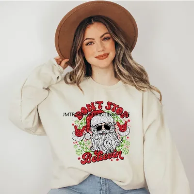 DTF Boo Jee Santa Baby Sleigh With Stanley Tumbler Print Logo Out Here Look Like a Snack Christmas Transfer Sticker for Tshirt