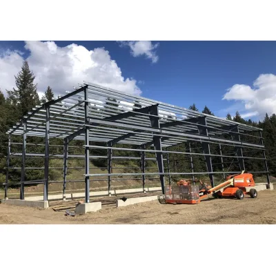 China Manufacture Factory Prefab Portable Building Prefabricated Steel Structure Warehouse Pole Barn House