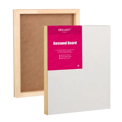 SINOART Pre Gessoed Art Boards Custom Thickness Gesso Boards for Painting Wood Panels for Oil & Acrylic Painting Art Supplies