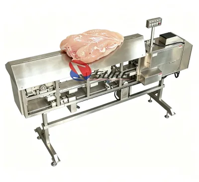 Stainless Steel Automatic Chicken Breast Deboning System with Integrated Skinner and Tender Harvester Unit