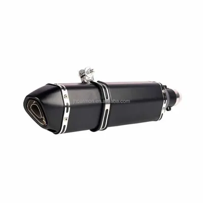 High Quality Modified Motorcycle Exhaust Muffler SUS304 51mm Universal Silencer Hexagonal Muffler Pipe