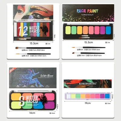 Competitive Price Face Paint Kit for Body Painting Halloween Makeup Water-Based Paint for Face and Body Art