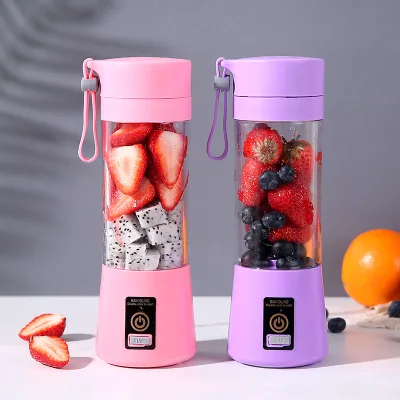 2023 Hot Sale 6 Blades Portable Electric Fruit Juicer USB Recharge Blender