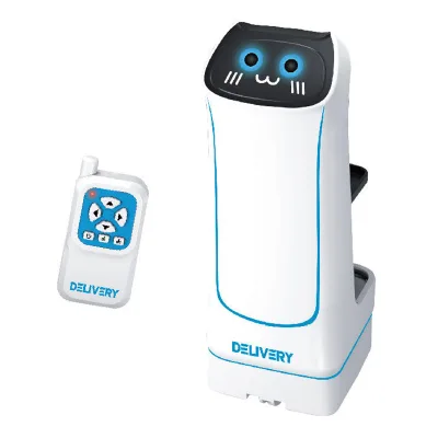 2.4G Remote Control Intelligent Plastic Food Delivery Robot Toy with Light and Music for Kids & Adults