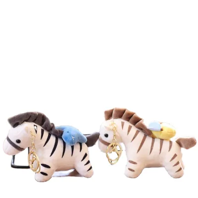 Linda high quality Shark Bee Zebra Charm Keychain Cute Stuffed Plush Toy Keyring Cartoon Peluches Bag Pendant Doll Charm Gift