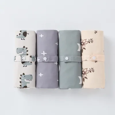 Best Price Portable Bed Diaper Mat Waterproof Breathable Cotton Baby Urine Pad with Cartoon Pattern for Newborn Changing