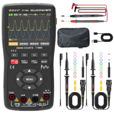 ZOYI 706S Portable Oscilloscope 50 MHz Dual Channels 66 000-count High-Precision Digital Multimeter