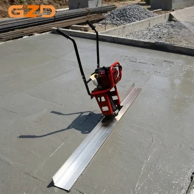 GZD Factory Petrol Driven Concrete Screed Vibrating Ruler Machine 1.6HP Customized 1M to 4M Length OEM Supported