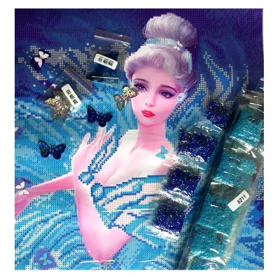 Velvet Fabric 5d Diy Diamond Painting with butterfly Accessories
