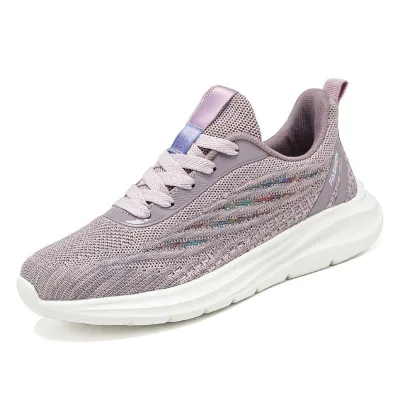 All Seasons Middle-Aged Women's Lightweight Comfortable Anti-Slip Walking Jogging Shoes EVA Midsole Cotton Lining Elastic Band