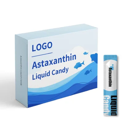 Hot Selling Astaxanthin Collagen Skin Care Liquid Gummy OEM Support Astaxanthin Liquid Candy