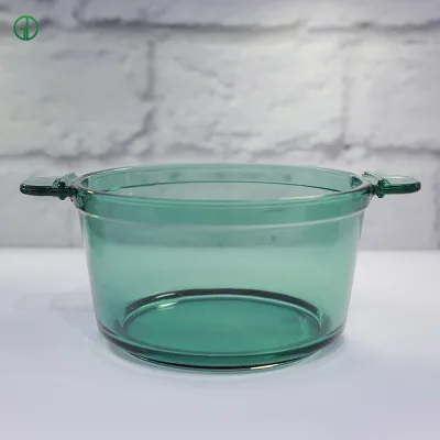 High Quality Borosilicate Glass Cooking Pots Pans Custom Colored Glass Casserole Kitchen Stock Pot Cookware Sets Food Mixers