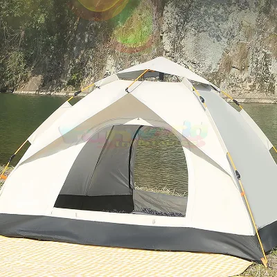 Folding portable rainproof equipment sunshade uv beach waterproof tente de pop up automatic camping tent outdoor heavy duty