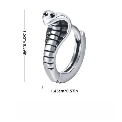 Punk Style Serpentine Earrings - Sexy Round Design, Unique and Personal