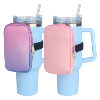 Waterproof Neoprene Water Bottle Pouch with Zipper for 40oz Tumbler Holder