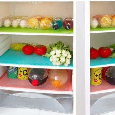 Refrigerator Mats Waterproof Pvc Rectangular Refrigerator Drawer Mats Cut Pads Fridge Mats