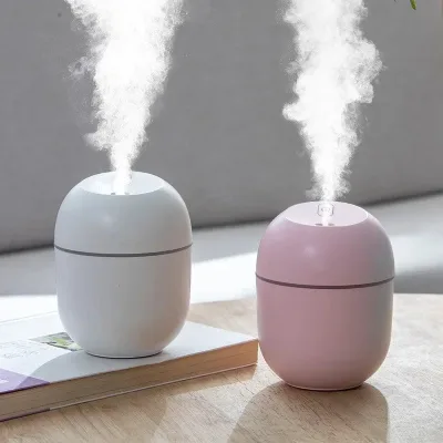 220ML USB Water Refill Spray Humidifier Color Lights Super Fog Portable Small Air Humidifier for Home Bedroom Office Car Kitchen