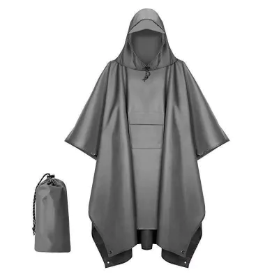 Three-in-one Outdoor Tactical Raincoat Single People Cloak Camping Raincoat Rainstorm Waterproof Rain Coat