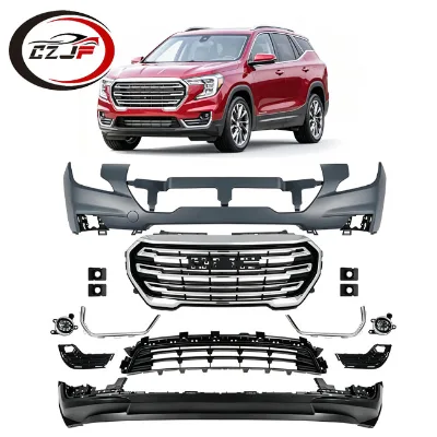 CZJF Auto Body Parts Front Bumper Kit for GMC Terrain SLT 2022 2023 2024 Cover Upper Lower Grille Combo Bumper Foglamp Set