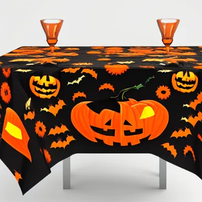 Custom for Festivals PE Plastic Halloween Tablecover With High Quality Water Proof Oil Proof Easy to Use Square