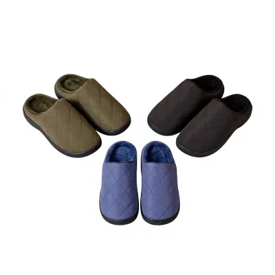 Cross-border Wholesale Waterproof Fabric Fluffy ; Autumn/winter Non-slip Warm Fleece-lined Thick-soled for