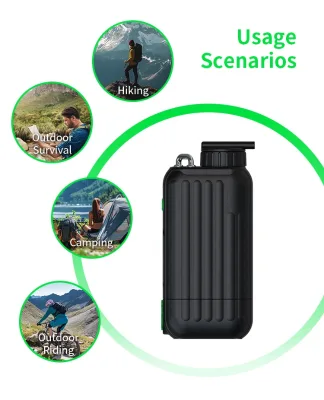 Portable Electric Ahlstrom Water Filter with LED Light Solar Charging Outdoor Water Purifier for Camping Hiking Survival