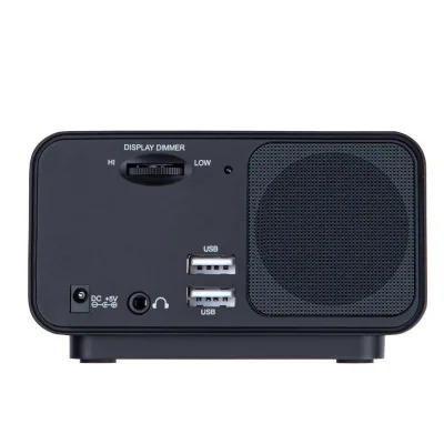 Smart Digital Alarm Clock with Large LED Mirror Display USB Powered Backlight Living Room & Kitchen Home Decor Table Clock