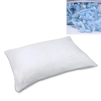 Modern Simple Cooling Lumbar Support Gel Memory Foam Pillow for Sleeping