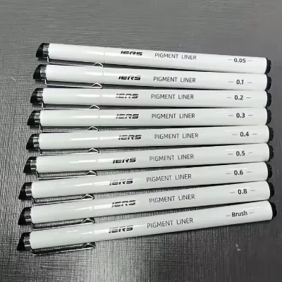 Customized Logo Japanese Fine Tip Permanent Fineliner Pen Set for Drawing Creation Painting Greeting Cards Art Markers