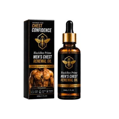 Men's Chest Renewal Oil 30ml Propolis Collagen Honey Extract Hyaluronic Acid Nourishing Firming Lightweight Non-Sticky Skin