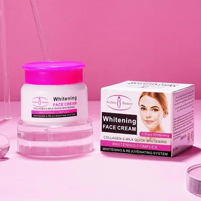 Collagen Milk Moisturizer Whitening Face Cream Dark Spot Lightening Dark Skin Night Cream for Whitening