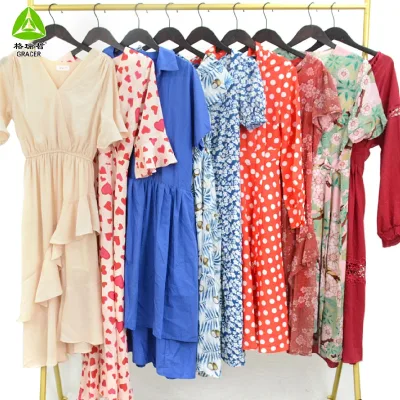 Cotton Long Dresses Women Modest Thrift Vintage Used Clothing Uae