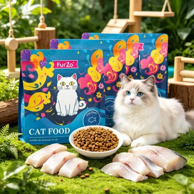 Factory Direct Wholesale Organic Cod Flavor Dry Cat Food 2.5kg Bagged High Protein Digestible Skin & Coat Grain-Free OEM Custom
