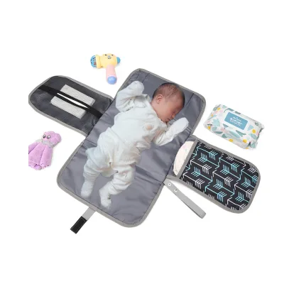 Hot Sales Custom Print Baby Changing Mat Portable Baby Changing Pad Diaper Bag for Travel