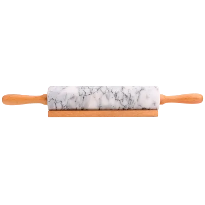 High Quality Marble Rolling Pin With Wooden Handle Stone Rolling Pin With Wood Handle Marble Handicraft