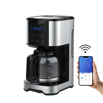 Italian Electric Smart and Modern Coffee Maker 12 Cup Wifi Keep Warm Automatic Drip Coffee Machine