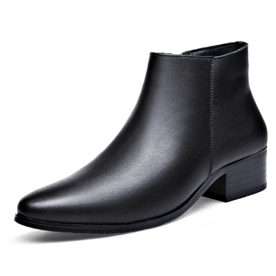 High Top Men's Leather chelsea Boots Size 37-44 Brown Black Zippered Boots