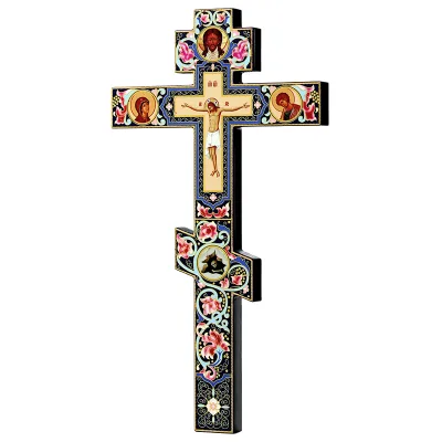 Wholesale Customized Eastern Orthodox Jesus Cross Handheld Wood Orthodox Cross Church Supplies