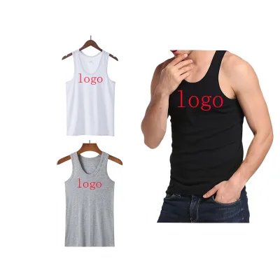 Custom tank Top High Quality Customization Logo Vest Cotton OEM Workout Sports for Men tank Top Custom Printing Vest