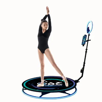68cm 360 Degre Portable Photo Booth Fill Light Machine Camera ipad Selfie Video Free Accessories Automatic Spin 360 Photo Booth