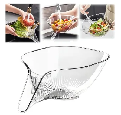 Wholesale Vegetable Fruit Washing Draining Basin Drain Basket PP Material New-Style Home Kitchen Use Blanching Rinsing Rice
