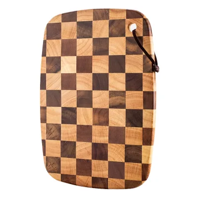 Customizable Acacia Wood Checkered Square Non-Toxic 2.5cm Thick MIYORK Brand Kitchen Cutting Board Chopping Blocks