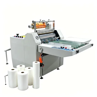 MSFM560C Hot Lamination Semi Auto BOPP Laminator Auto Slitting for Printing Shop Post Press