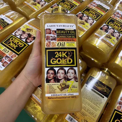 New Arrival 24K Gold Corrector Oil Pure Natural SPA Anti-Wrinkle Body Massage Oil with Organic Collagen Relaxing Sore Muscle Oil